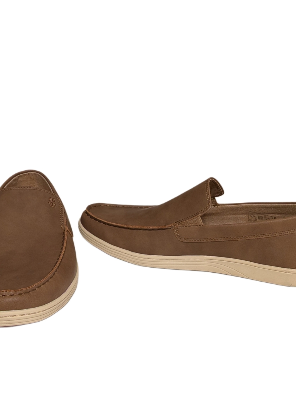 IZOD Seapoint Loafers Mens 10.5 M Tan Slip On Memory Foam Shoes - Picture 5 of 10